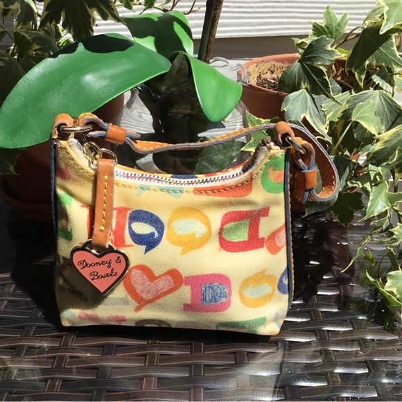 Dooney and Bourke Bitsy Rainbow Zipper Mini Bag - Picture 1 of 12